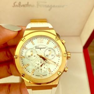 Gold Ion Plated Salvatore Ferragamo Watch